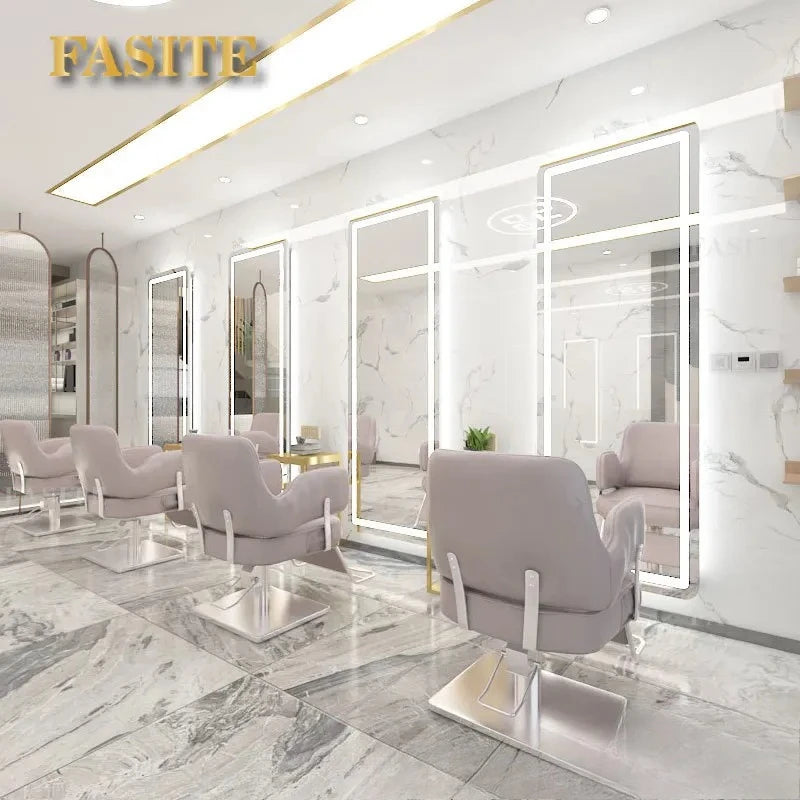 Beauty Barber Shop Mirror Frameless Barber Shop Internet celebrity hair salon