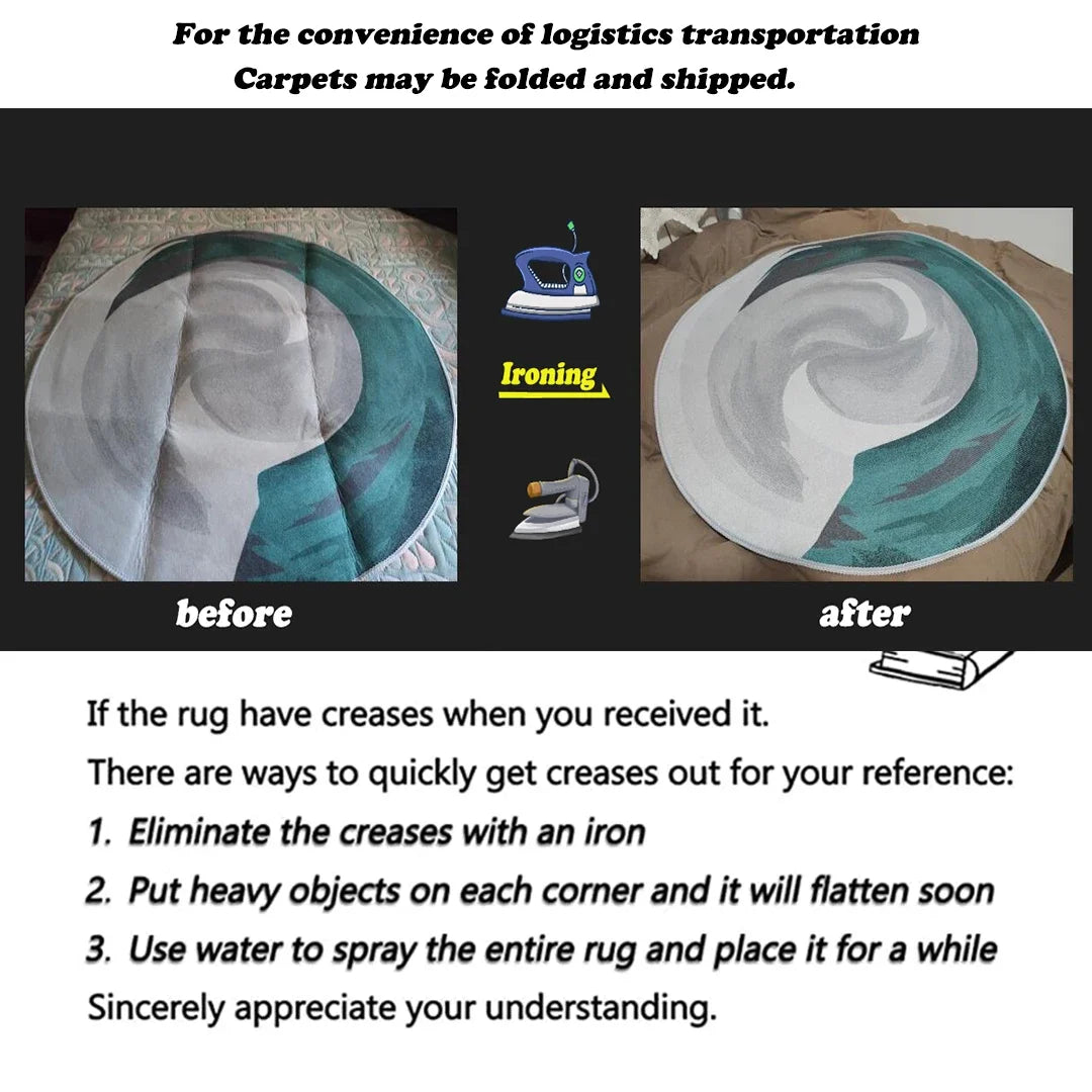 Abstract Round Carpet Living Room Decoration Home Modern Bedroom Decor Carpet Balcony  Washroom Floor Mat  Washable Pet Rugs