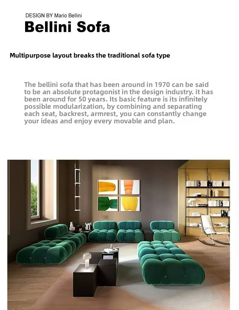 Italian Luxury Modular Sofa Vacuum Compressed Tufted Lazy Sofa Bread Design for Living Room