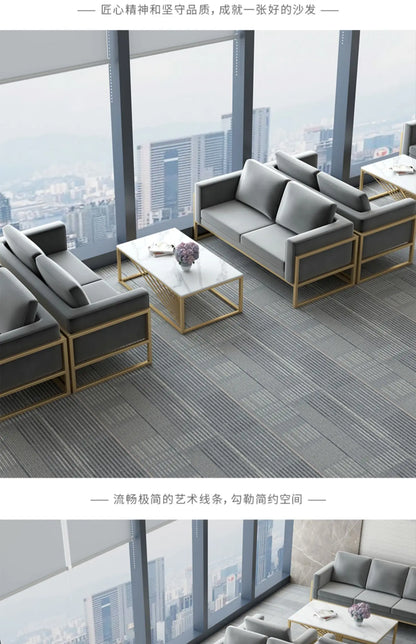 Lobby Sofa Chair Leisure Rest Area Meeting Reception Booth Sofa Table and Chair