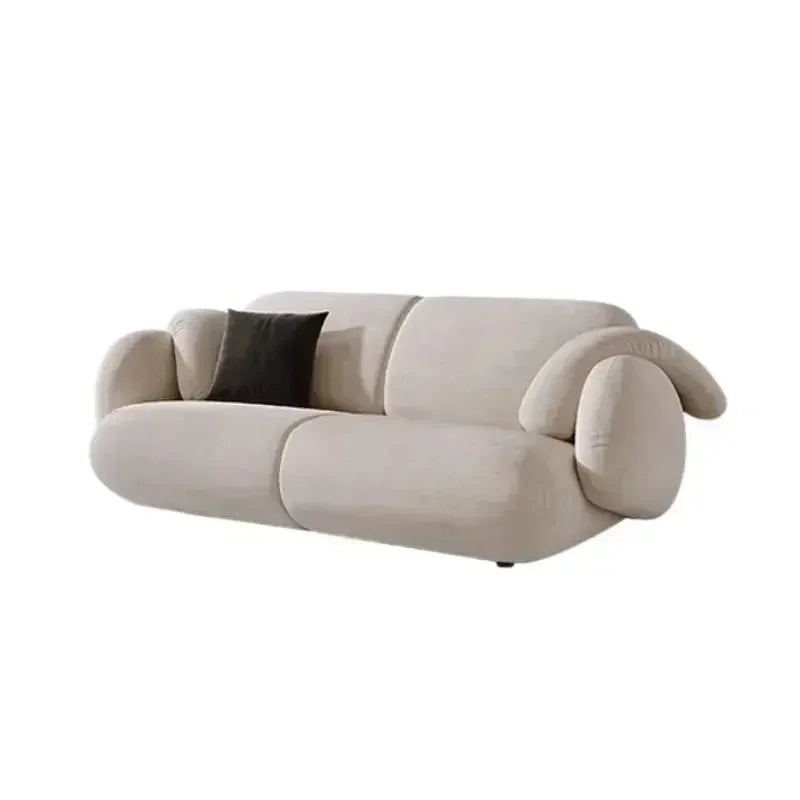 Armchair Curved Modern Sofa Pink Minimalist Wooden Floor Adults Living Room Sofa Canape Chaise Reading Divano Bedroom Furniture