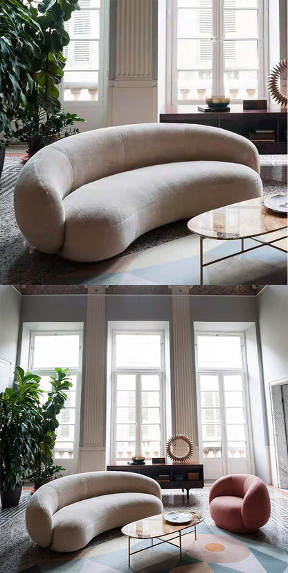 Nordic light extravagance creative personality arc sofa clothing store hotel leisure network celebrity accommodation design