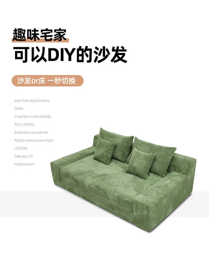 Compressed double-layer striped sofa sponge integrated forming small apartment folding vacuum roll compression sofa factory
