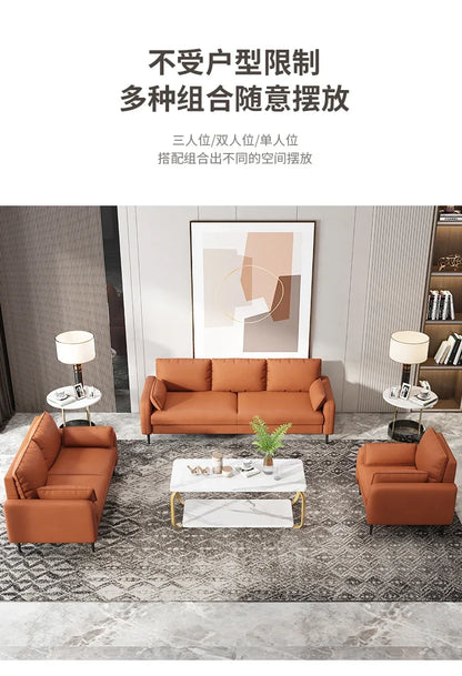 Scratch Protector Sofa Relax 3 Seater Brown Classic Sofa Armchair Lounge European Design Divano Living Room Furniture TY100YH