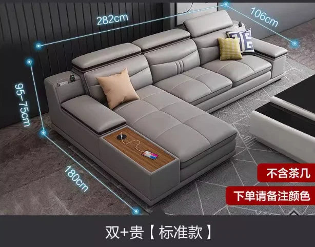 Cozy Genuine Leather Sofas Fancy Living Room Reclining Italian Sofa Modern Luxury Divani Da Soggiorno Apartment Furniture