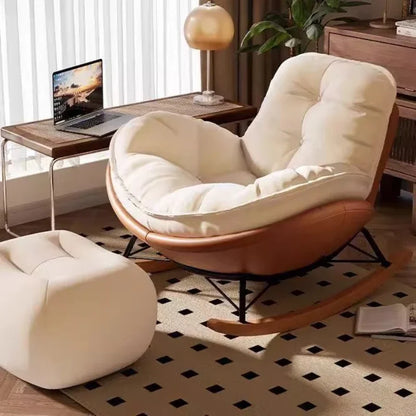 Home Leisure Chair,Living Room Honeycomb Lazy Leisure Rocking Chair,Recliner Chairs Simple Penguin Rocking Chair,Balcony Sofa