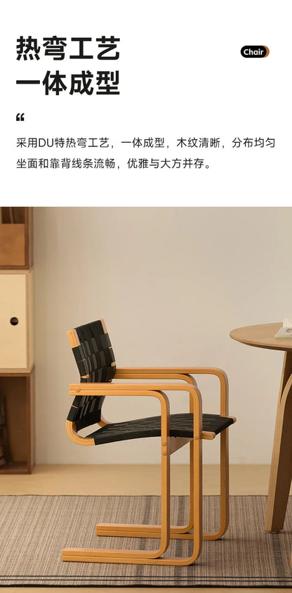 ZZ dining chair solid wood armrest home dining table retro back chair furniture home