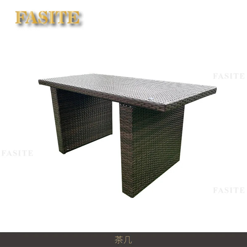 Garden outdoor beach rattan weaving leisure sofa chair outdoor furniture outdoor three-person rattan chair sofa