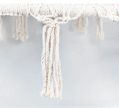 Hammock Hanging Swinging Chair,Hanging Cotton Rope Swing Chairs with Cushion and Hardware Kits, Hanging Chairs for Indoor