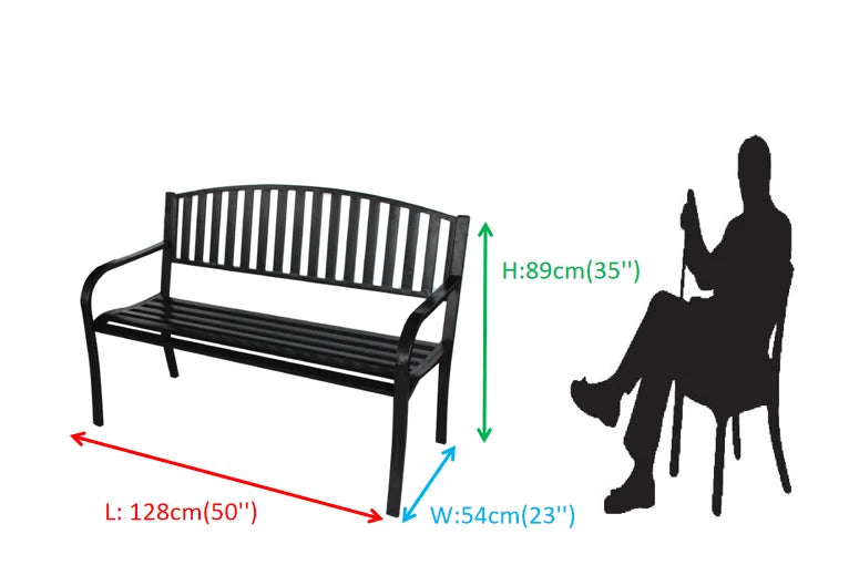 New Trend Backyard Modern Outdoor Bench Outdoor Garden Iron Bench