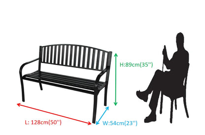 New Trend Backyard Modern Outdoor Bench Outdoor Garden Iron Bench
