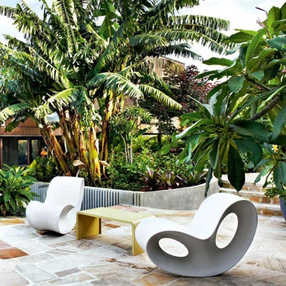 Outdoor Designer Rocking Sofa Chair Living Room Lazy White Leisure Single Stools Reading Relaxing Fauteuil Salon Furniture