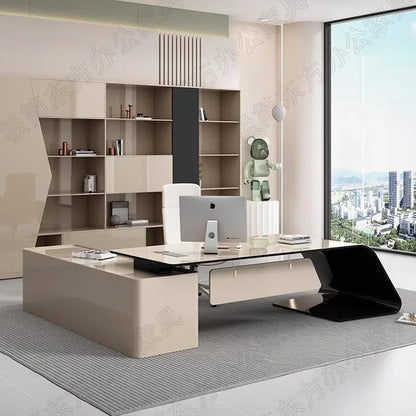 Luxury European Office Desk Wooden Study Computer Gaming Standing Office Desk Bedroom Conference Design Ufficio Home Furniture