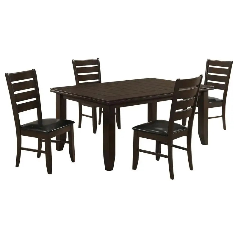 5-Piece Dining Set with Cornish Cappuccino Finish