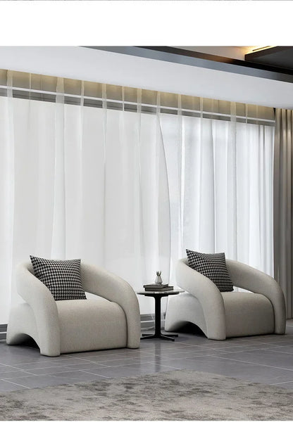 Internet celebrity single chair, living room lazy single sofa leisure chair, light luxury curved balcony chair