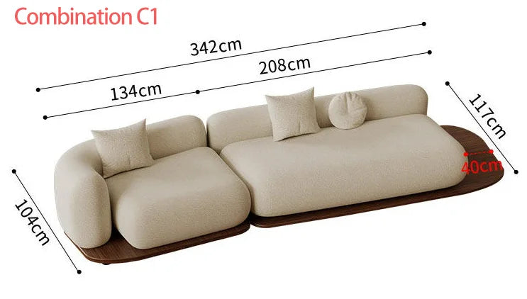 #Modern Modular Sectional Sofa for Living Room Cloud Soft Fabric Comfy Sleeper Couch Customizable Home Furniture