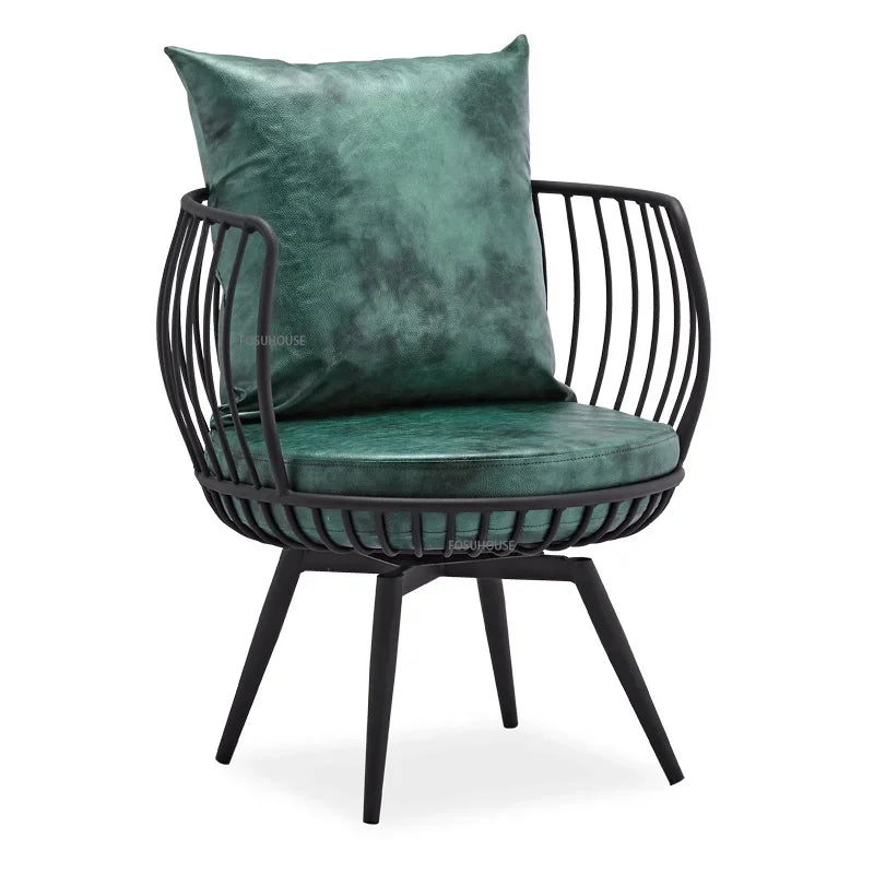 Living Room Furniture Bedroom Light Luxury Minimalist Single Sofa Chair Lounge Chair Nordic Wrought Iron Living Room Chairs