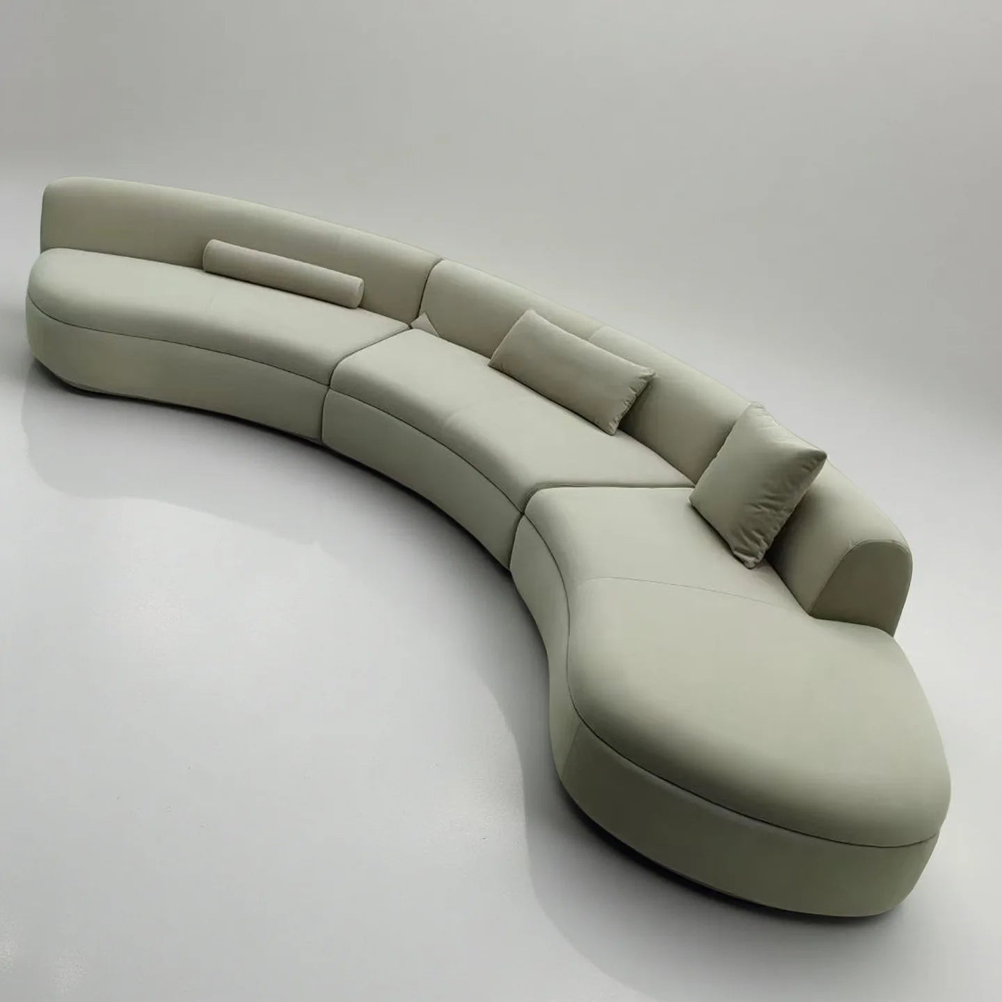 Italian curved sofa special-shaped module corner large, medium and small living room light luxury personalized fabric