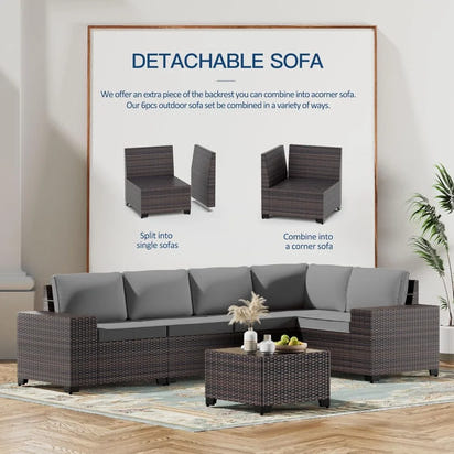 [Free ShippingBuy Now!]13-piece outdoor patio furniture set with 43