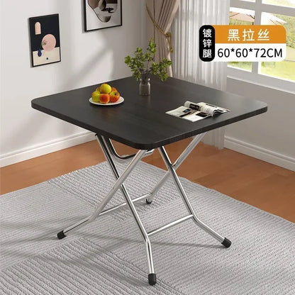 Furniture Folding  Dining Table Home Rental House Simple Small Apartment Dining Round  Foldable Outdoor Stall Small Square Table