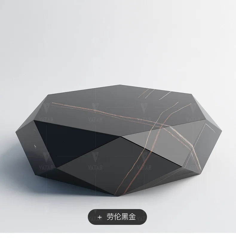 Living room creative water chestnut rock slab coffee table luxury tea table Nordic modern simple diamond rock slab coffee table