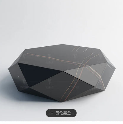 Living room creative water chestnut rock slab coffee table luxury tea table Nordic modern simple diamond rock slab coffee table