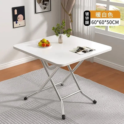 Furniture Folding  Dining Table Home Rental House Simple Small Apartment Dining Round  Foldable Outdoor Stall Small Square Table