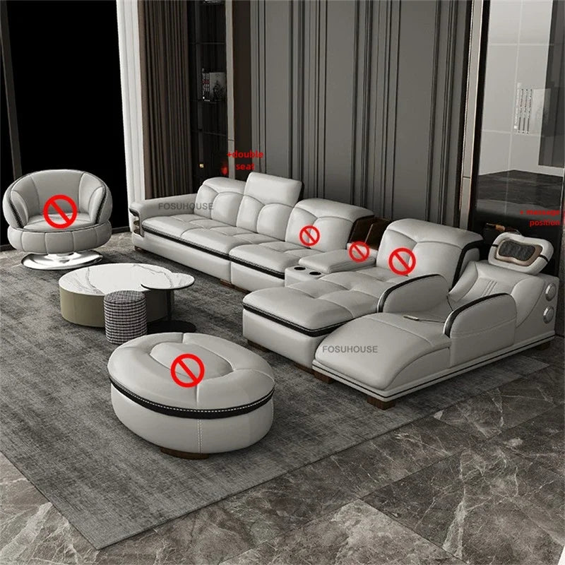 European Luxury Living Room Sofas Home Leisure Sofa Bed Recliner Design Living Room Furniture Modern Corner Smart Massage Sofa