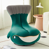 Whale Lazy Sofa Leisure Chair Flannel Rotatable Cute Shark Sofa Single Seat Chair
