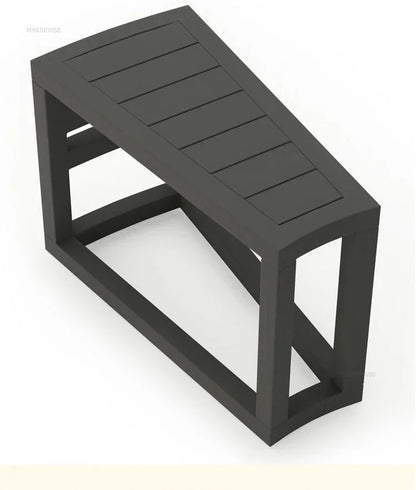 Outdoor Waterproof Garden Sofas Sun Protection Curved Outdoor Sofa Aluminum Alloy Courtyard Villa Reception Sofa Coffee Table L