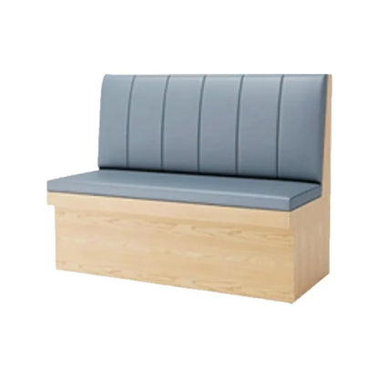 Commercial Booth Sofa Set Solid Wood Leather, Table Chair Combination for Milk Tea Coffee Hot Pot Restaurant Card Seat