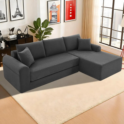 Modular Sectional Couch in a Box 103" L Shaped Boneless Cloud Couch with Deep Seat, Convertible Sofa Bed for Living Room Bedroom