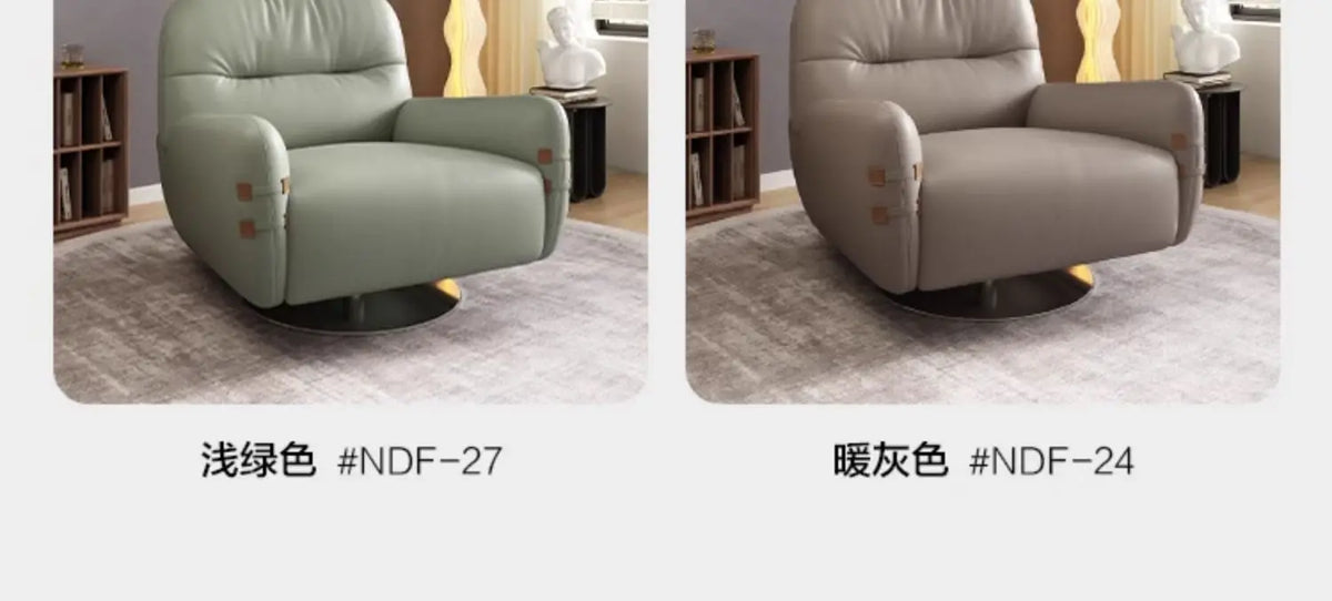 HXL modern light luxury leather sofa chair single simple living room small apartment bedroom leisure chair