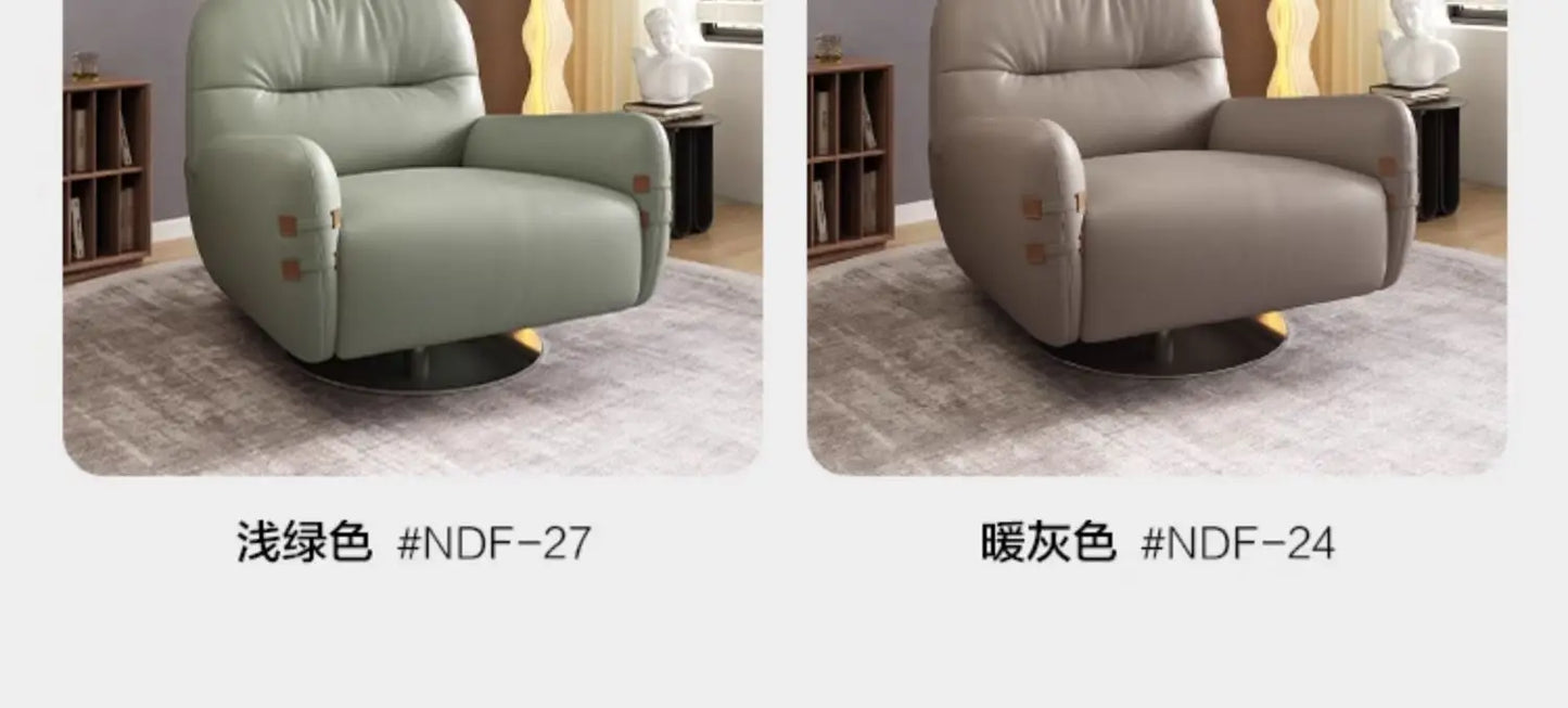 HXL modern light luxury leather sofa chair single simple living room small apartment bedroom leisure chair