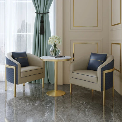 Bureau de vente de luxe léger, table et chaise de négociation, bureau de réception, petit canapé simple, combinaison de table basse