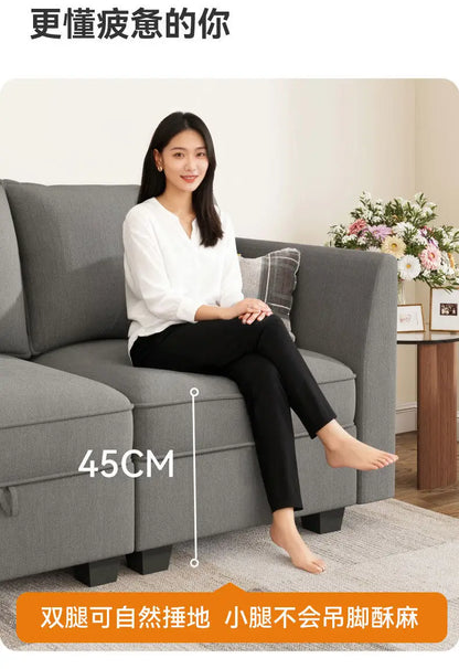 PYJ Fabric Storage Sofa Living Room Combination Module Card Seat Home Corner Princess Dual-purpose Sofa