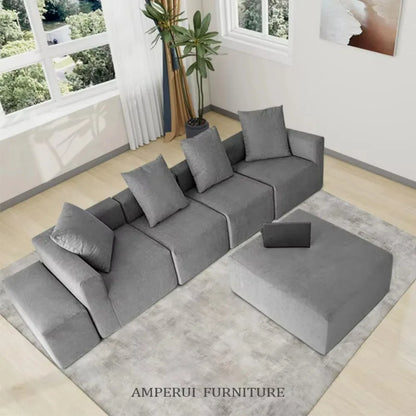 Popular  Modular Furniture - Strong Foam Support for Frameless Sofa. Combination of 6-seat Luxurious Living Room Compact Sofa.