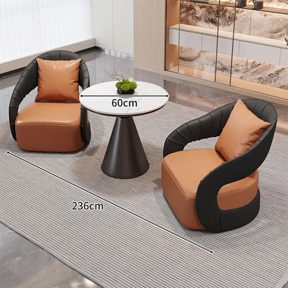YJQ Business Negotiation Table and Chair Set for Sales Office, Hotel Lobby Reception, Guest Reception, and Rest Area Sofa