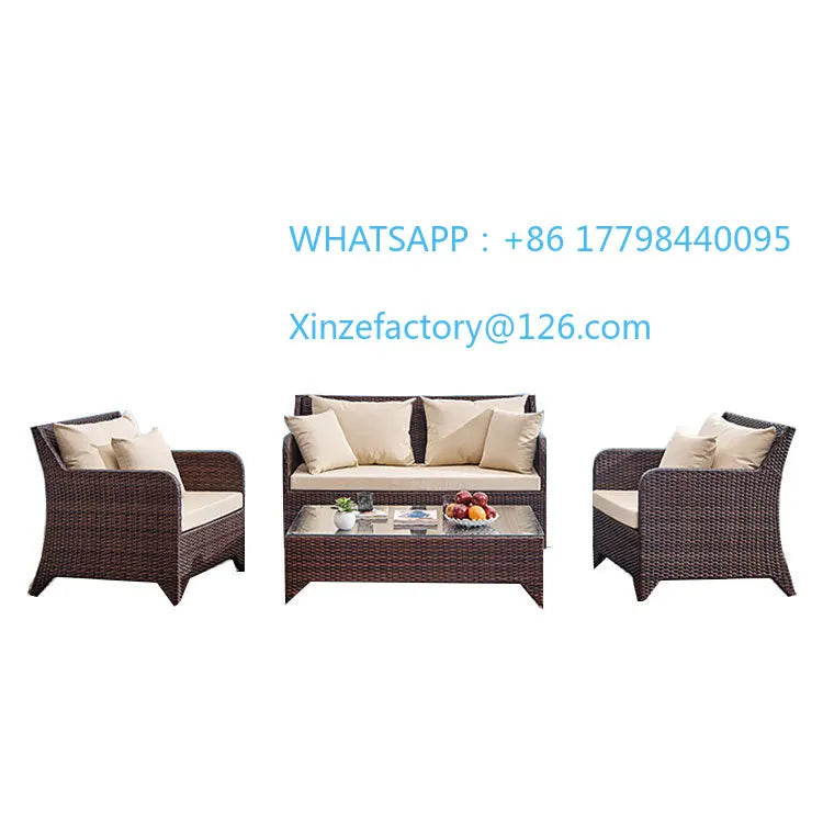 Customizable rattan sofa coffee table outdoor leisure