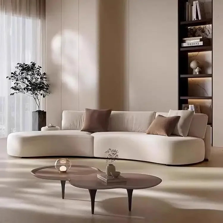 Italian minimalist special-shaped curved fabric sofa villa club small apartment living room home simple SOFA