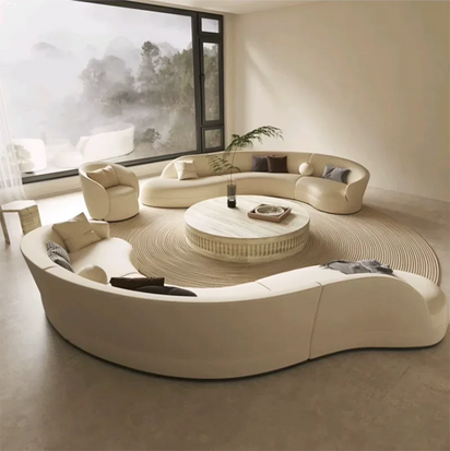 Y48 Nordic living room curved designer sofa hotel lobby multi-person combination sofa
