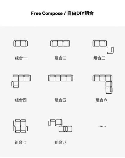 Simple Style Vacuum Compression Living Room Sofa Light Luxury Furniture Corduroy Sponge Filling Multi-Person Sofa Customization