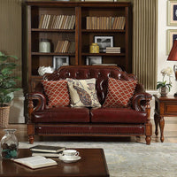 American first-layer leather sofa combination simple household solid wood corner villa L-shaped sofa