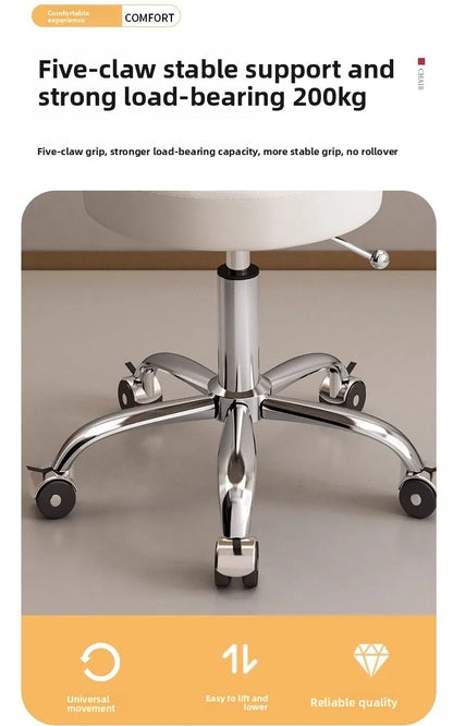 Big work stool hair cutting chair rotating lifting round stool pulley hair salon special beauty stool