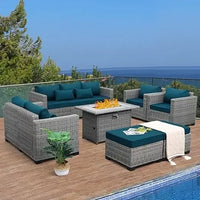 Outdoor Furniture Sets Patio Furniture Set With Fire Pit Patio Couch Outdoor Chairs Propane Fire Pit Table #