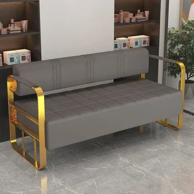 Same light luxury lounge chair, hair salon, nail salon, light luxury stainless steel sofa , lounge area