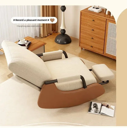 Reclining Lunch Break Folding Lazy Sofa Chair Adults Can Sit Reclining Office Nap Chair Balcony Household Rocking Chair