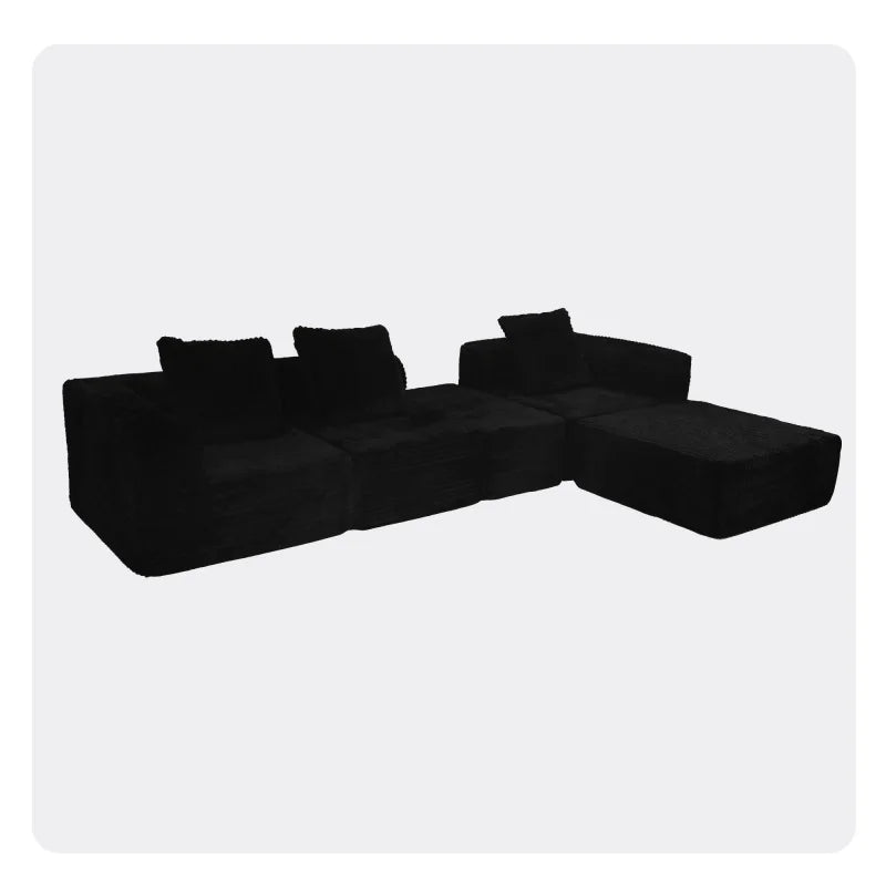 Convertible Modular Sectional Sofa Set Compression Foam Sofa