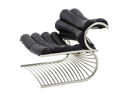 Nordic designer single back leisure chair creative hardware special-shaped home living room ergonomic model