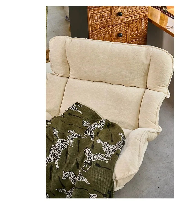 Lazy Sofa Chair, Rocking Chair Foldable and Adjustable Single Sofa, Leisure Chair for Balcony Perfect for Napping Rocking Chair
